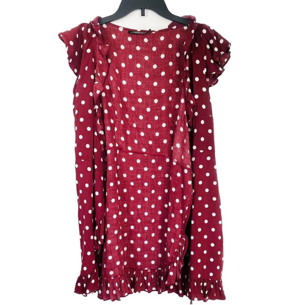 Motel Polka Dot Wrap Mini Dress Small - Picture 3 of 4